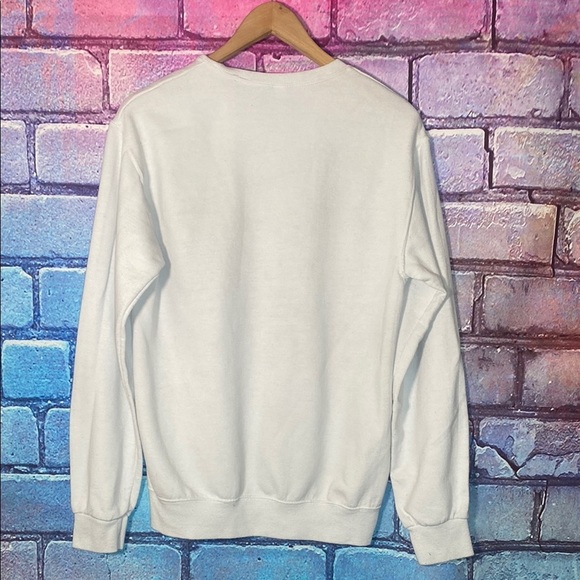 Women’s Taylor Swift Crewneck Sweatshirt White Graphic  Holiday Pullover - Picture 5 of 6